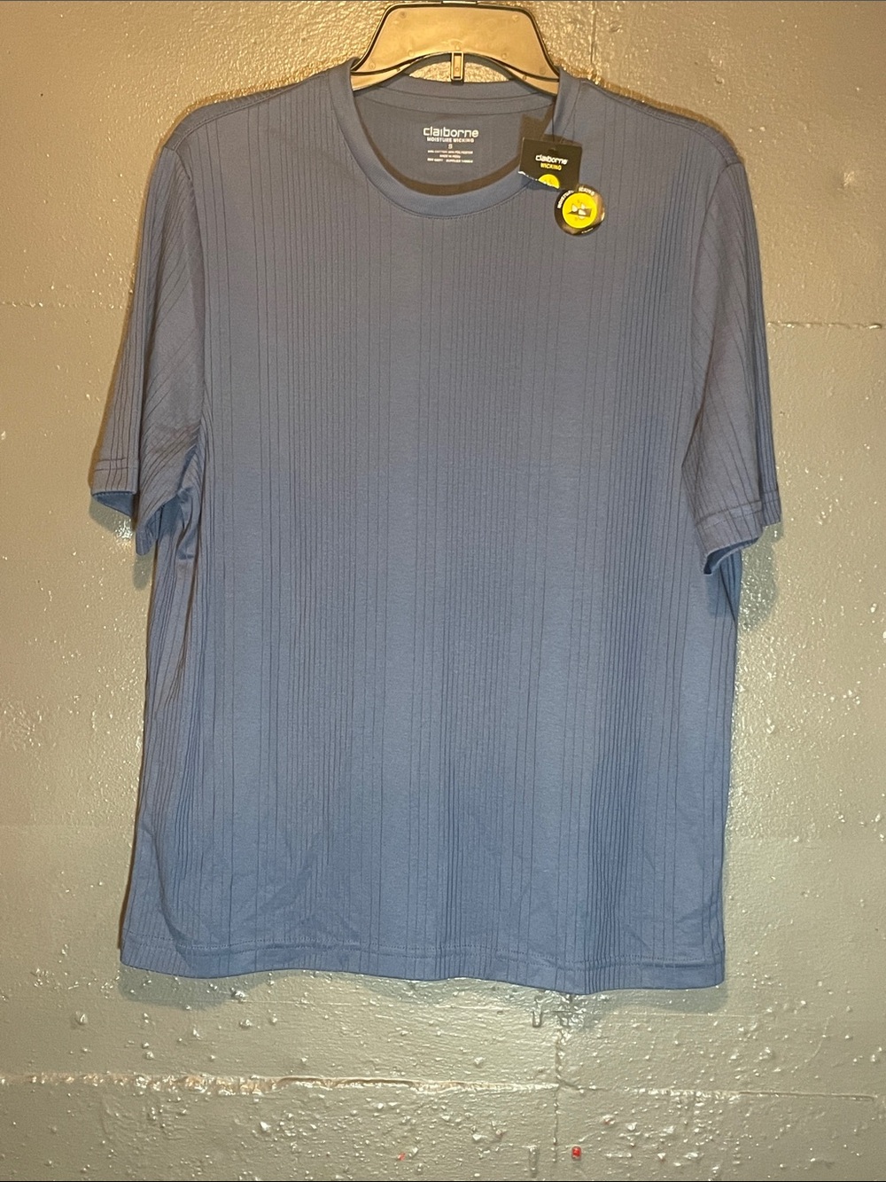 Claiborne Men's Sky Blue Short Sleeve Crew Neck Tee